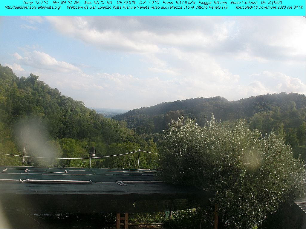 Webcam da San lorenzo - vista Pianura Veneta verso sud